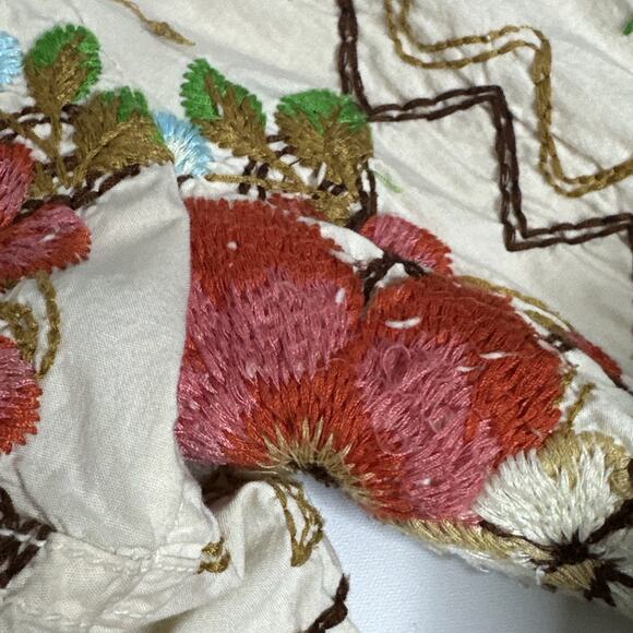 Johnny Was Embroidered Button Up Jacket S Cream Floral Boho Cottagecore - Picture 13 of 16